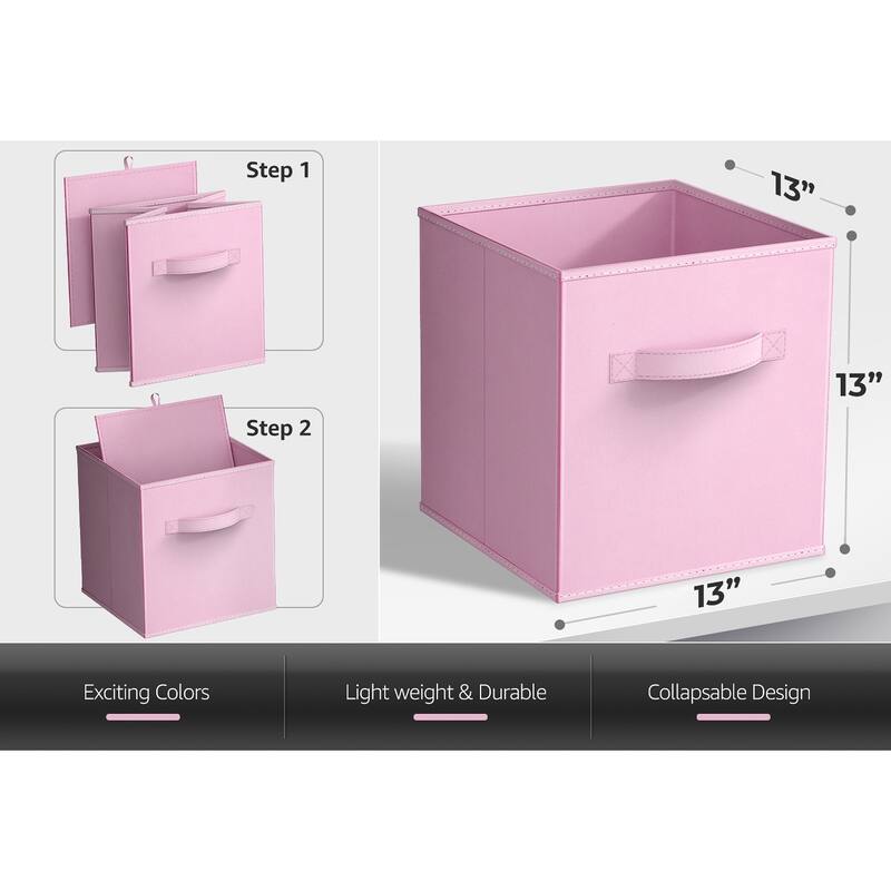 Sorbus 13" Foldable Storage Cube Basket Lightweight Organization Solutions - Single Pack - 13" L x 13" W x 13" H