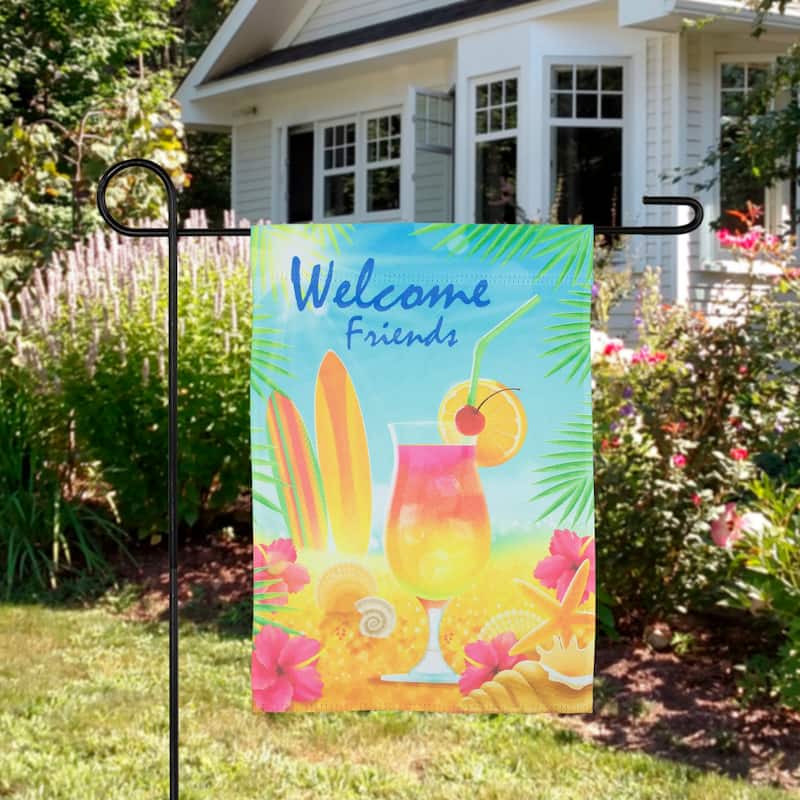 Tropical Beach Outdoor Garden Flag 12.5" x 18"