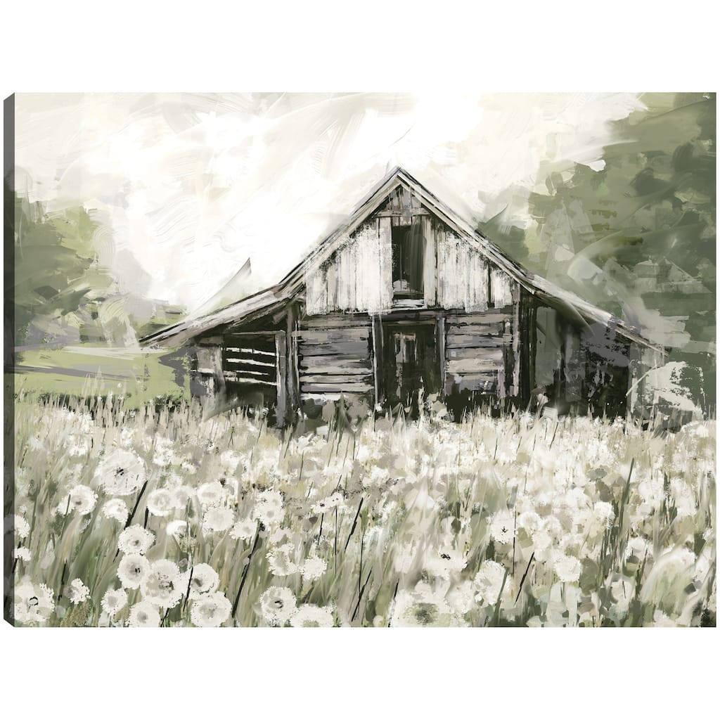Dandelion Barn By Studio Arts Canvas Art Print
