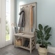 preview thumbnail 25 of 46, Key West Hall Tree with Shoe Storage Bench by Bush Furniture Washed Gray