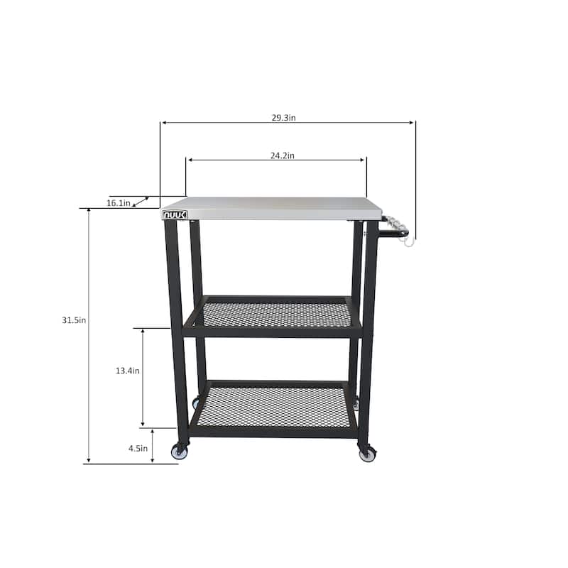 NUUK 24in Outdoor Stainless Steel Working Table