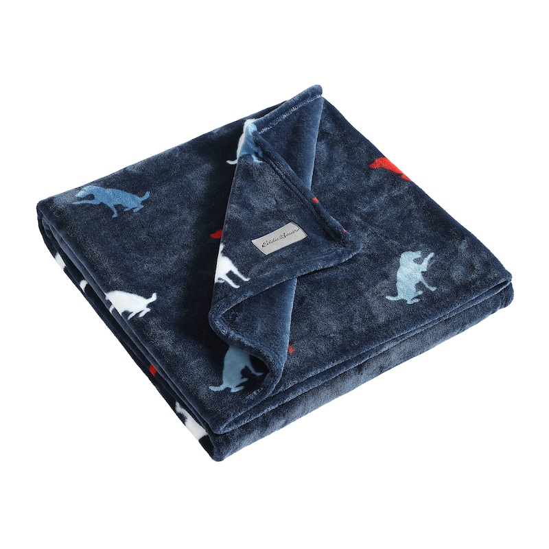 Eddie Bauer Americana Ultra Soft Plush Fleece Throw Blankets - Buddy the Dog