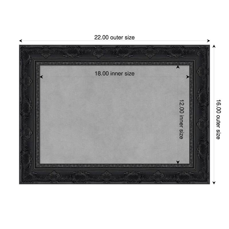 Amanti Art Filigree Gloss Black Framed - 22 x 16 in - Filigree Gloss Black