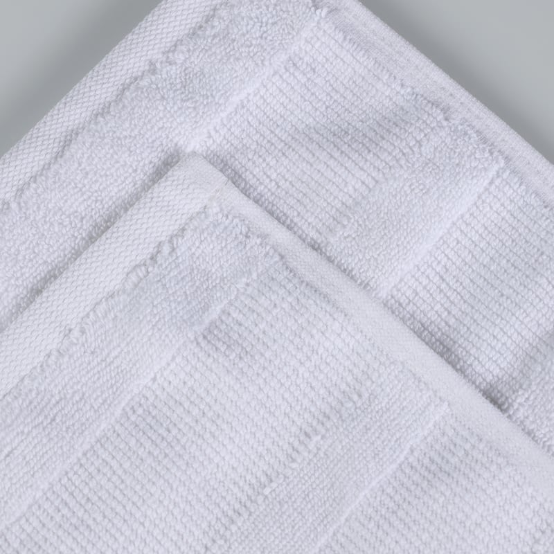Quick-Dry Ribbed 3-Piece Cotton Towel Set by Superior