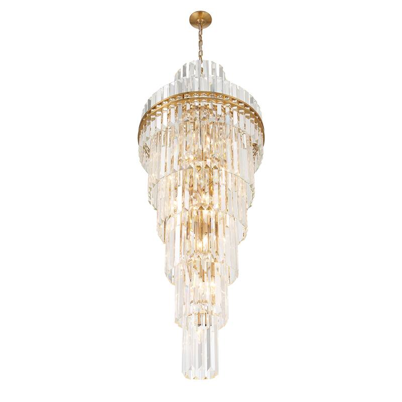 Hayes 31 Light Aged Brass Chandelier