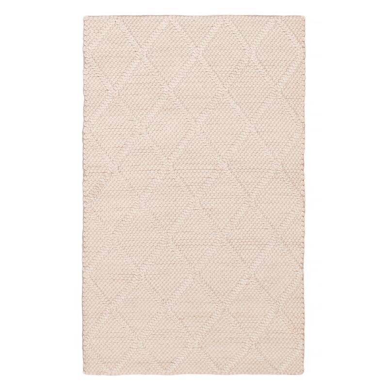 ECARPETGALLERY Braid weave Sienna Cream Wool Rug - 3'1 x 4'11 - Cream - 3'1 x 4'11