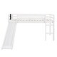 preview thumbnail 27 of 25, Twin Size Loft Bed Wood Kids Bed Frame with Ladder, Slide & Chalkboard