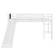 preview thumbnail 7 of 12, Twin size Loft Bed with Slide and Chalkboard, White