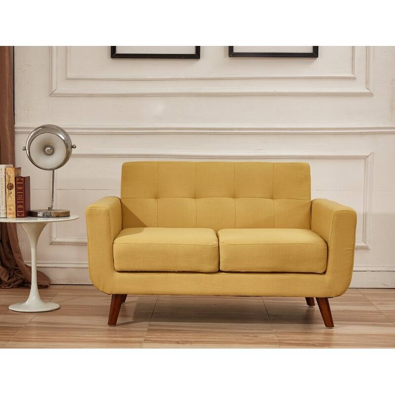 US Pride Furniture Grace Rainbeau Tufted Upholstered Living Room Sofa and Loveseat (Set of 2)