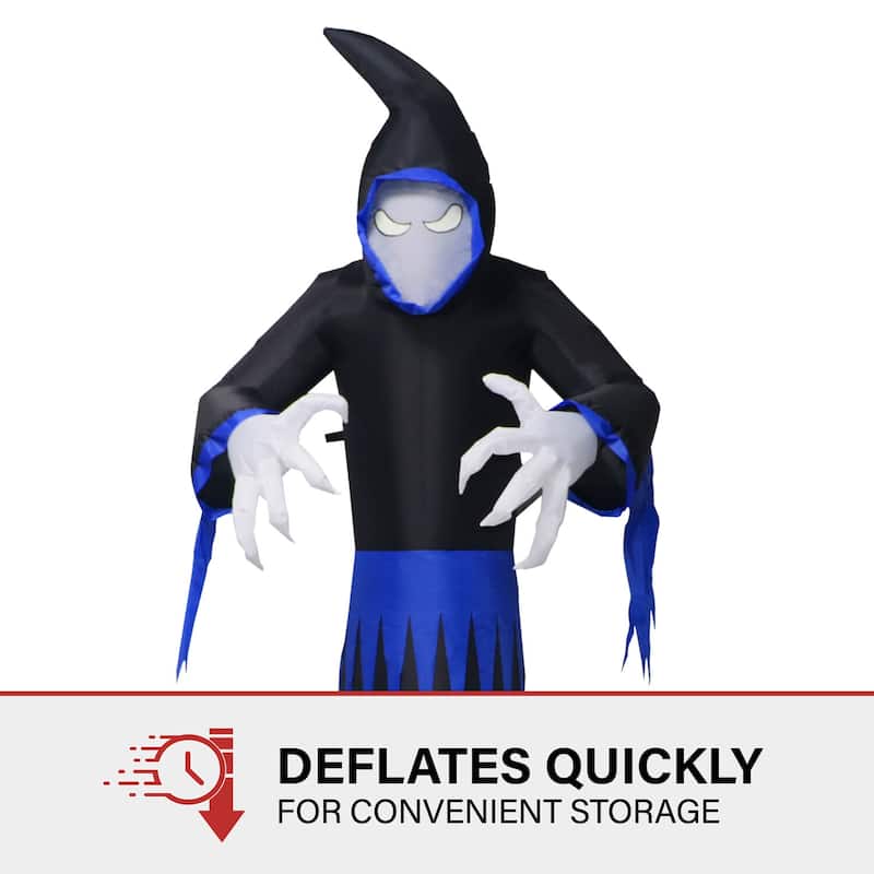 Haunted Hill Farm 8-Ft. Tall Pre-lit Musical Inflatable Grim Reaper