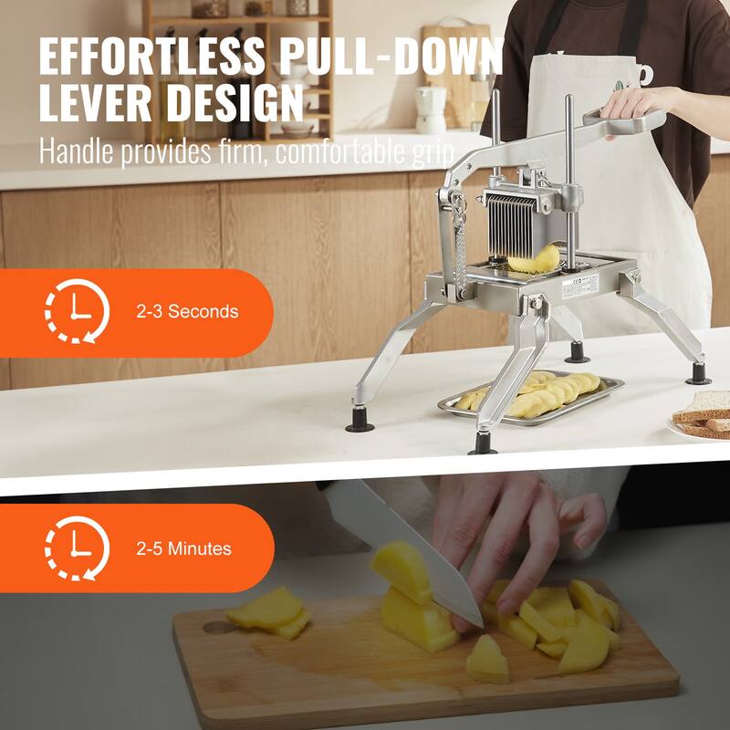 Commercial Vegetable Slicer with Non-slip Feet, for Radishes, Onions, Potatoes, Lemons