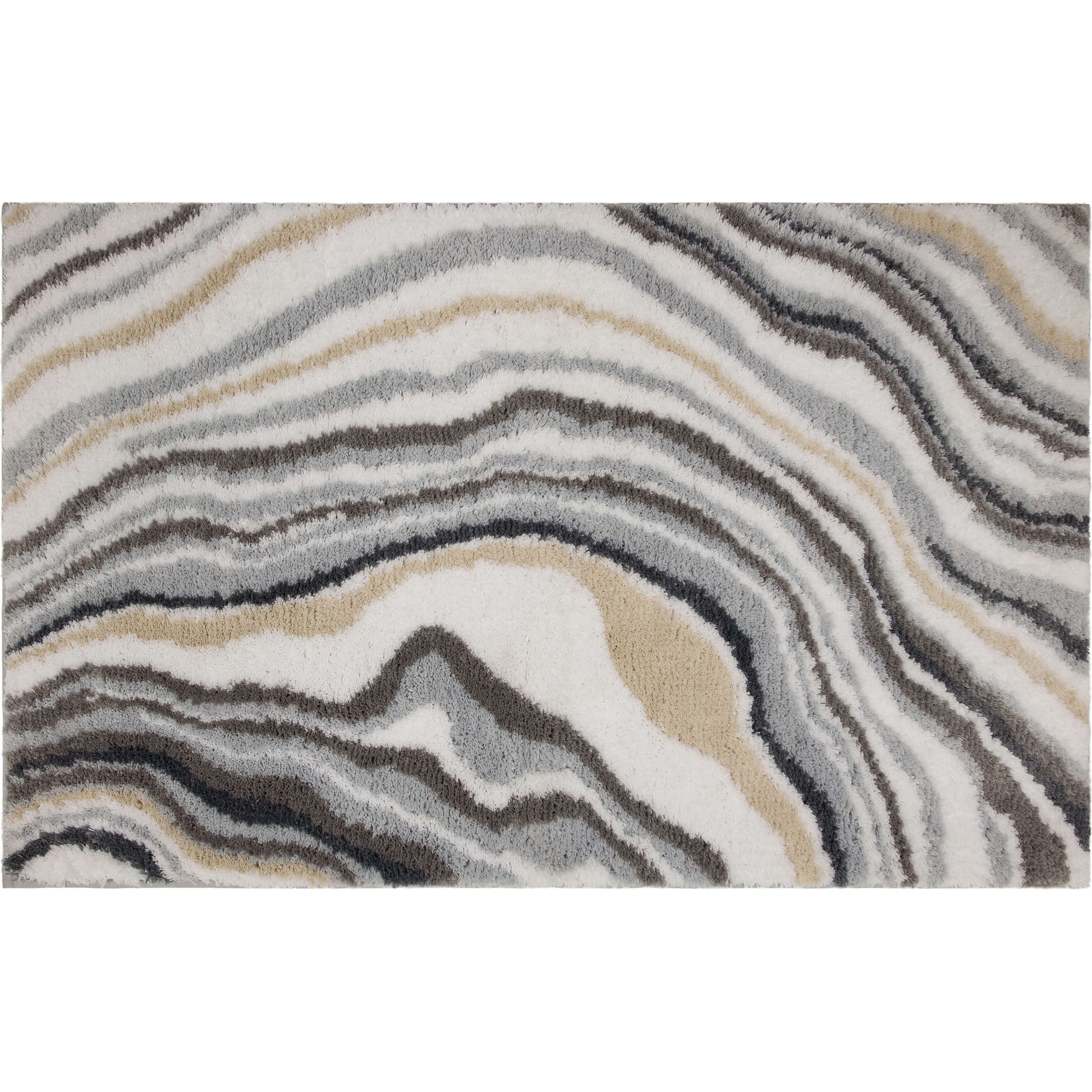 Serpentine Gray Marbled Super Soft Bath Rugs