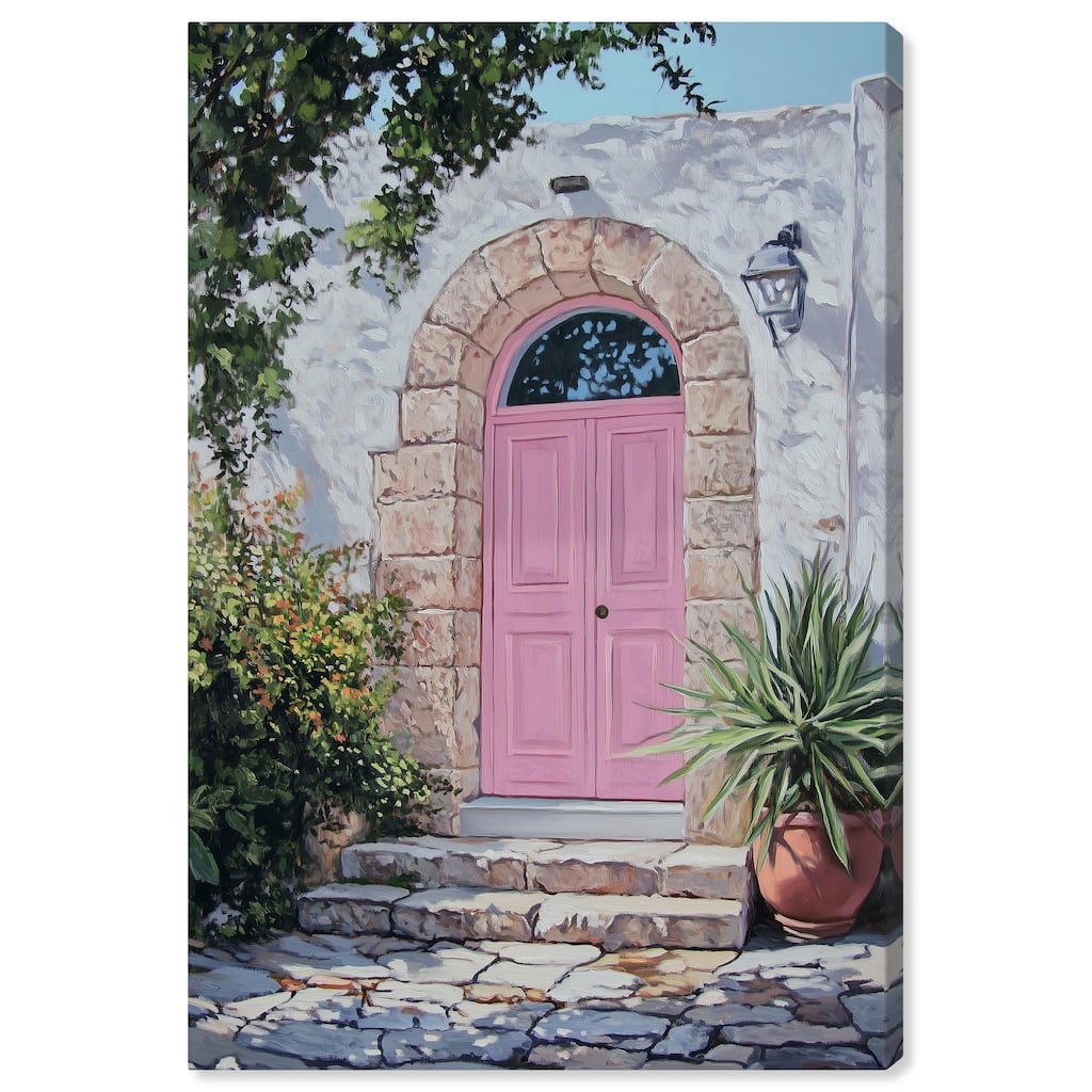 Pink Door II Canvas by Art Remedy, Gallery Wrapped
