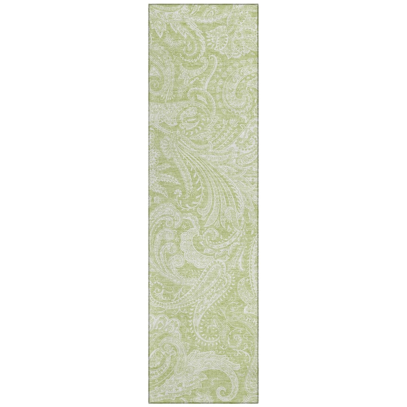 Machine Washable Indoor/ Outdoor Chantille Traditional Paisley Rug