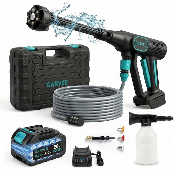 Portable Handheld Cleaner, Cordless Pressure Washer with 6-in-1
