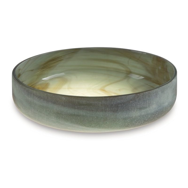 Signature Design by Ashley Bannington Green Bowl - 13.38" W x 13.38" D x 3.75" H