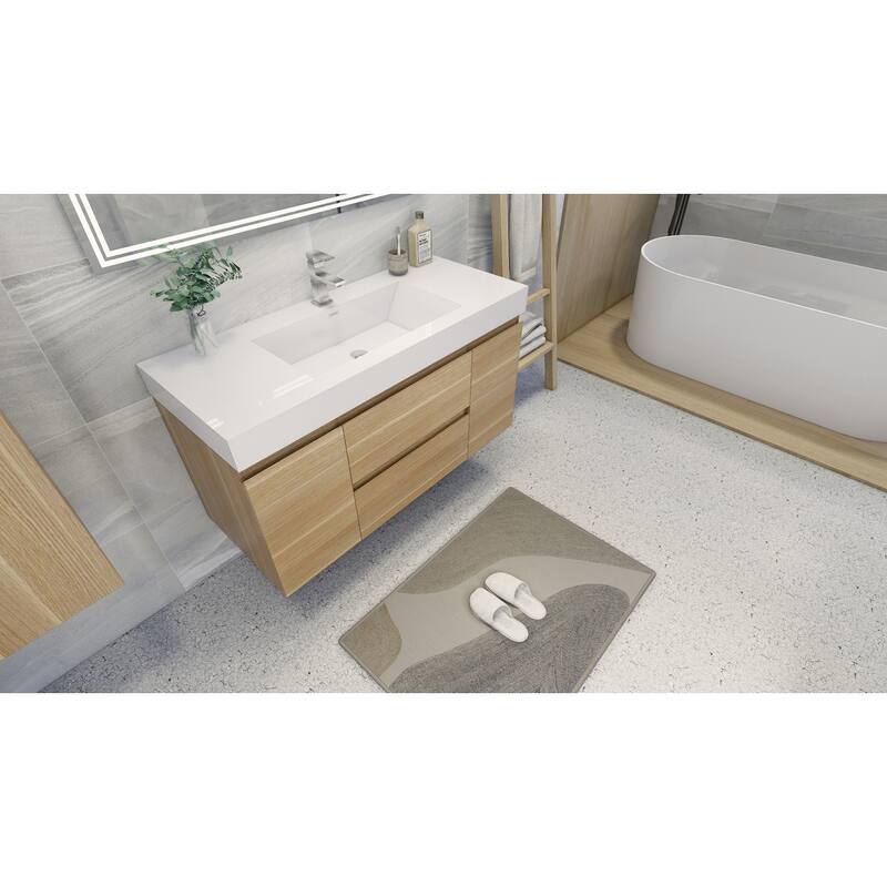 Baillie 48'' Wall-Mounted Vanity with Reinforced Acrylic Sink