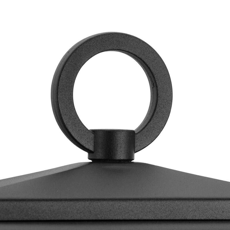 Wakeford One-Light Textured Black Transitional Outdoor Small Wall Lantern - 8 in x 5.75 in x 17.88 in