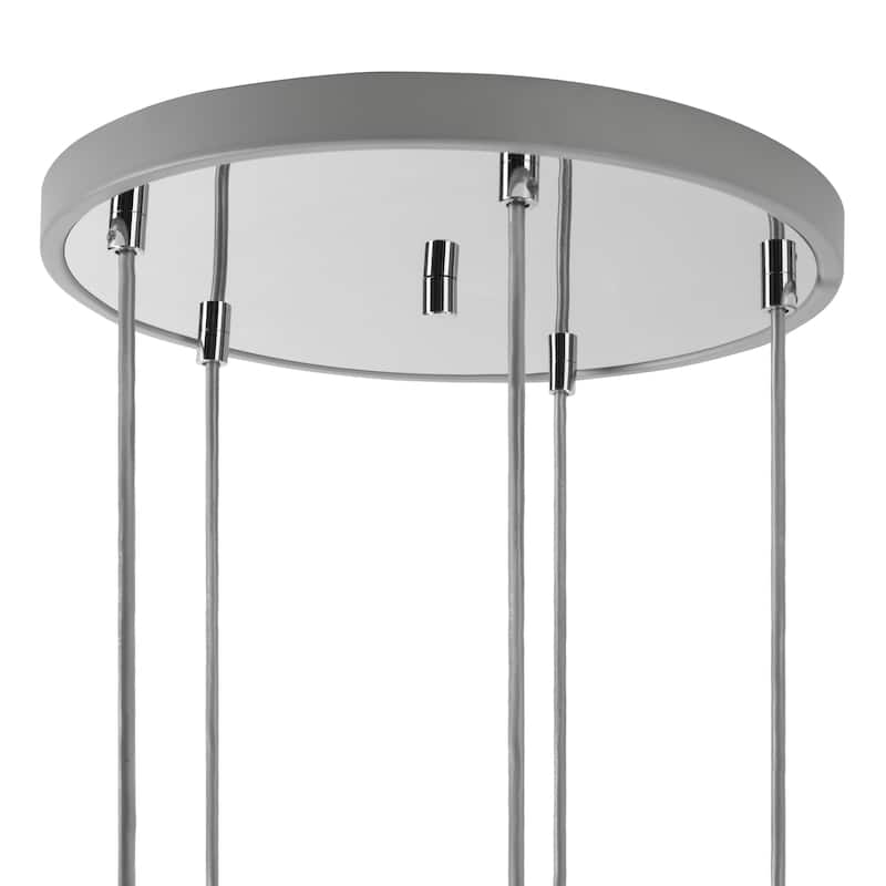 SAFAVIEH Lighting Sumaya Pendant - 15"x15"x42.5-79.25" - Chrome - 15Wx15Dx79H