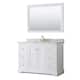 Option White, Gold Trim, White Carrara Marble Top