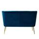 HULALA HOME Monica Modern Velvet Tufted Loveseat with Metal Legs