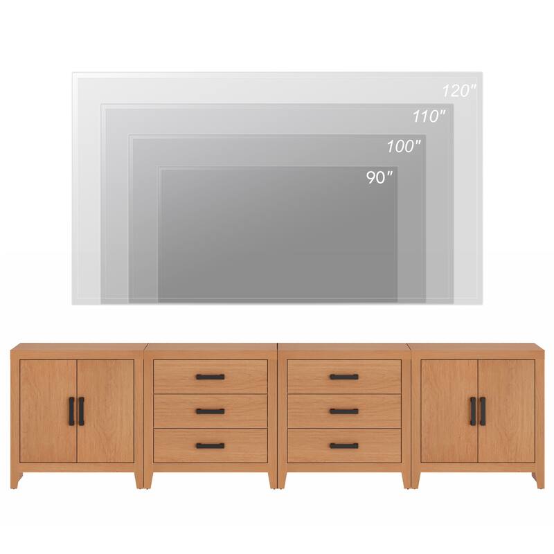 WAMPAT Buffet Cabinet with Drawers & Doors