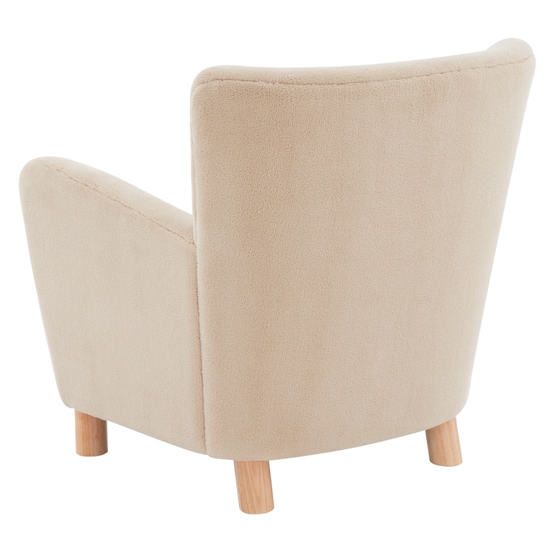 SAFAVIEH Couture Zornitza Faux Shearling Accent Chair - 31 In W x 27 In D x 33 In H - 31Wx27Dx33H