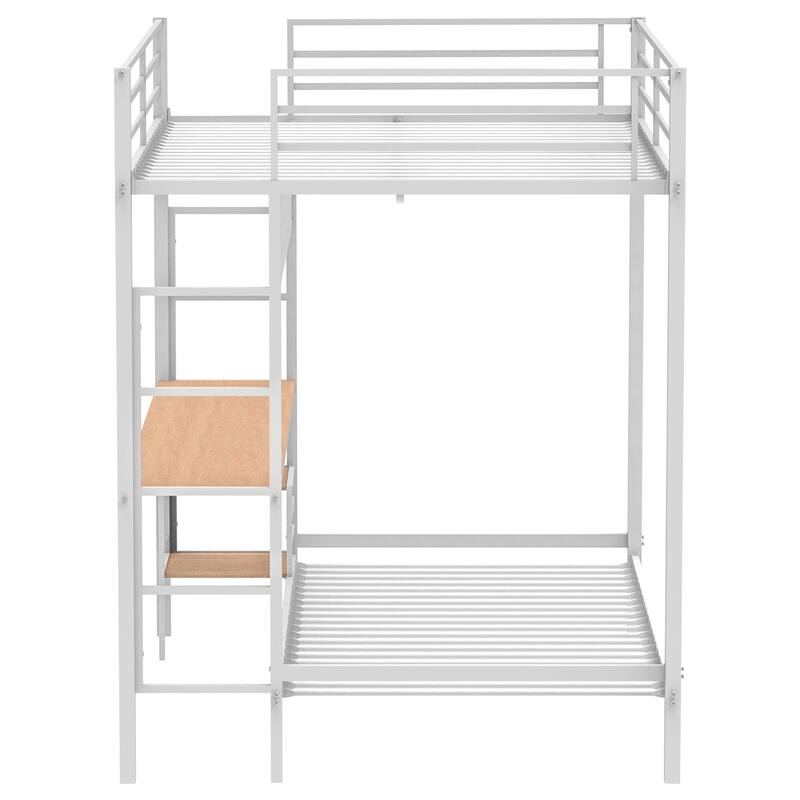Alevera Metal Bunk Bed with Ladder