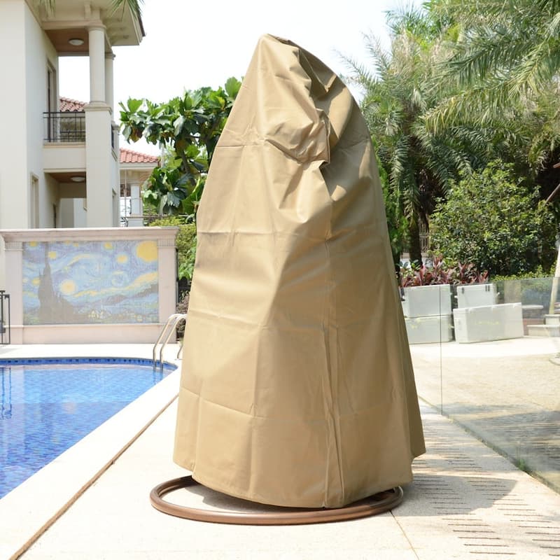LeisureMod Swing Egg Chair Cover in 600D Oxford Fabric with Waterproof PVC Lining - Single/2-Person Hanging Egg Swing Cover