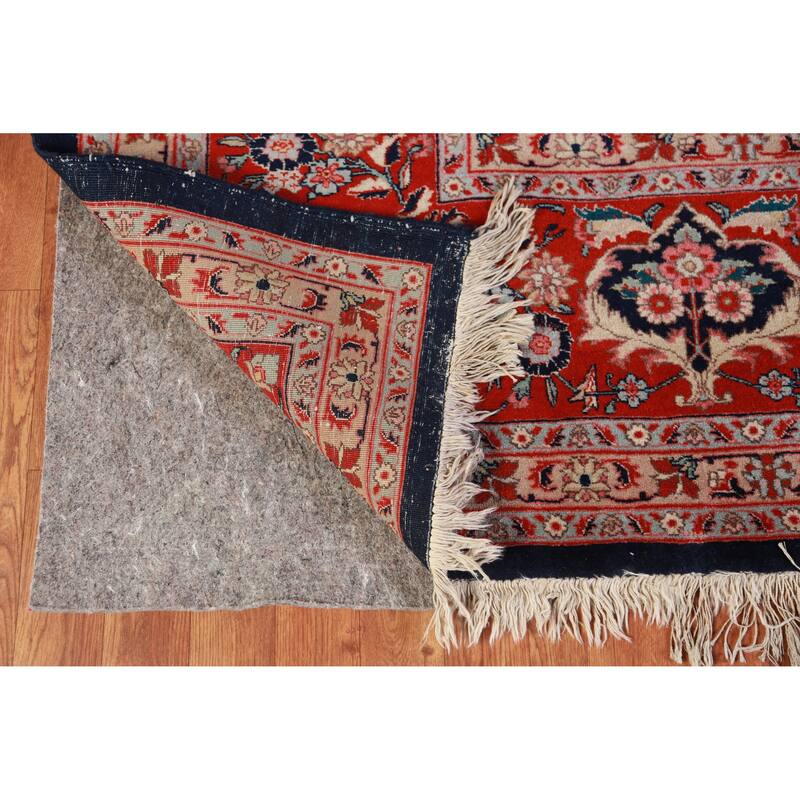 Hand Knotted Oriental 100% Wool Carpet Traditional All-Over Navy Blue & Blues Bidjar Area Rug - 12' 8'' X 9' 9''