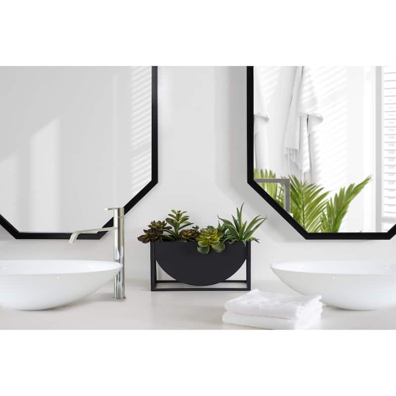 Kate and Laurel Ozar Metal Tabletop Planter - 12x5x6