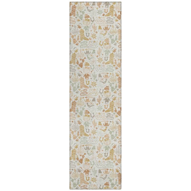 Machine Washable Indoor/ Outdoor Cowboy Dallas Chantille Rug