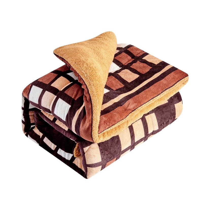 3 piece Fleece/ Sherpa Comforter Set