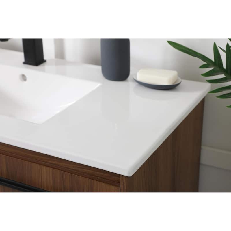 Drift 36 - 48 Inch Single Bathroom Vanity - 40 Inches - Walnut Brown