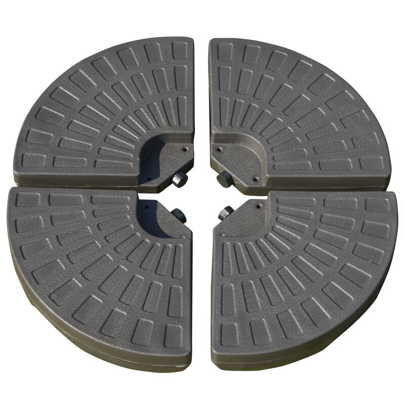 Outsunny Outdoor Patio Cantilever Umbrella Base Weights with Build-In Carry Handles and Fill with Either Sand or Water