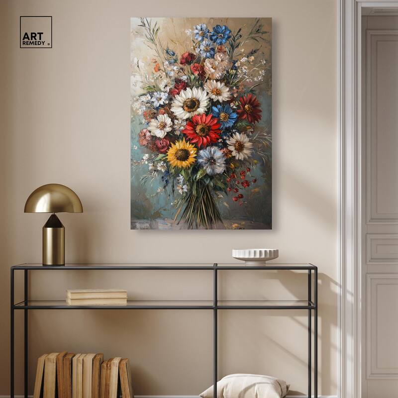 Symphony of Flowers I Canvas by Art Remedy, Gallery Wrapped