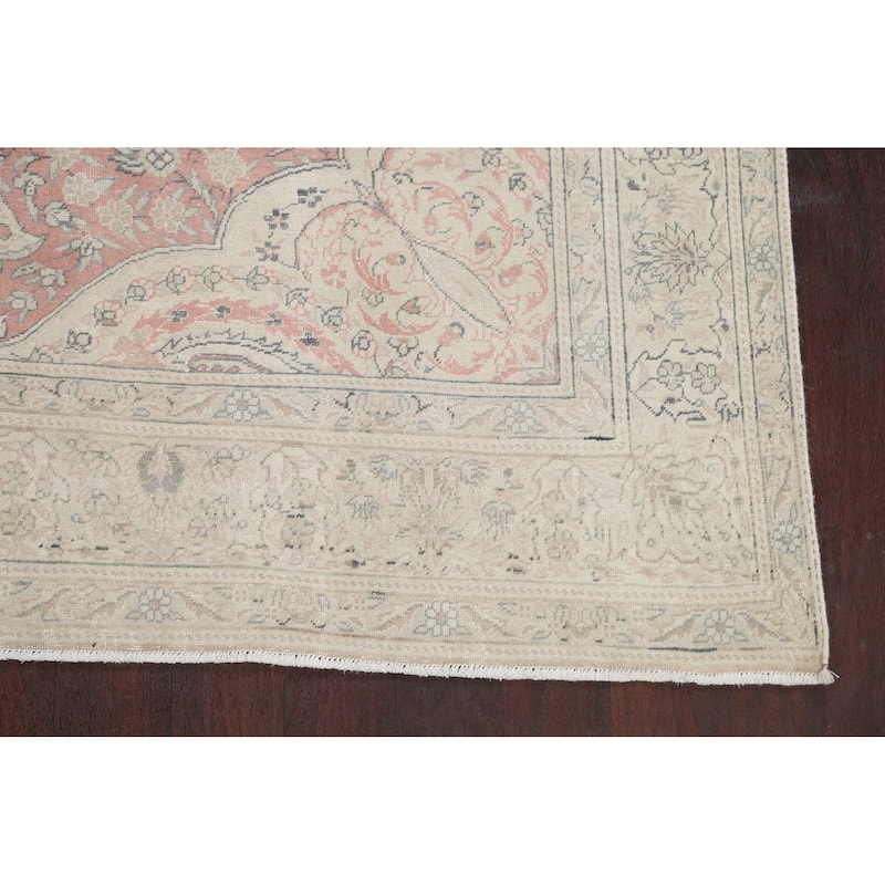 Vintage Muted Traditional Tabriz Persian Area Rug Wool Hand-knotted - 6'4" x 10'5"