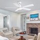 preview thumbnail 19 of 69, YUHAO Kaleido 52 in. Indoor Matte Black 3-Colors Integrated LED 6-Speeds Ceiling Fans with Dual-Finish Blades and Remote Control