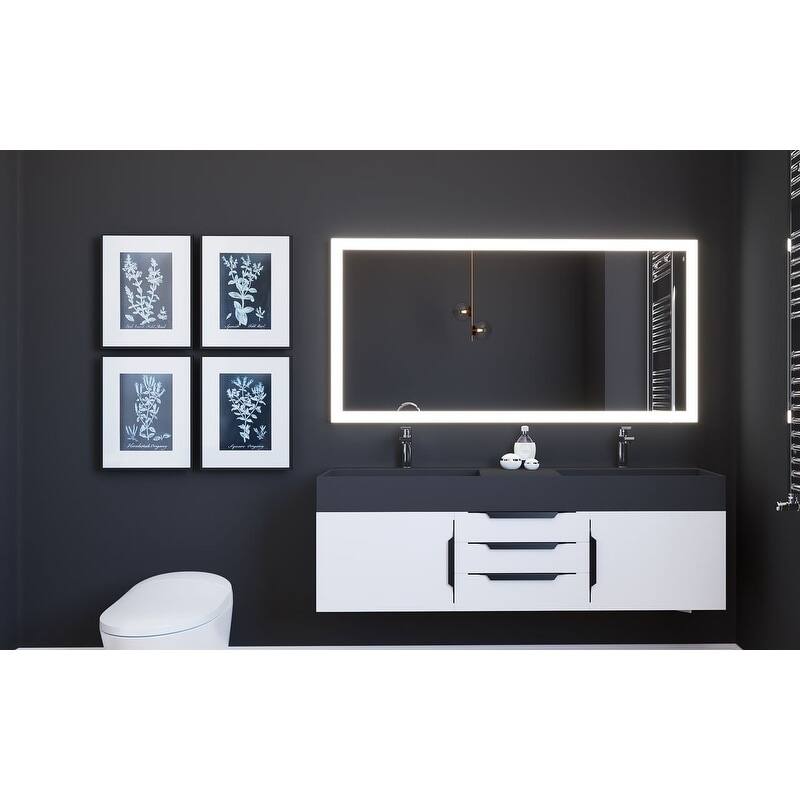 Smart Angelina Voice Controlled LED Decorative Bathroom and Vanity Mirror