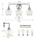 preview thumbnail 83 of 151, Modern Vanity Lights Dimmable Bathroom Light Fixtures with Glass Shade
