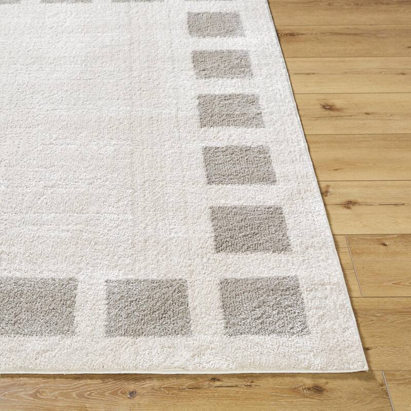 Livabliss Fossay Shag Modern & Contemporary Checkered Washable Area Rug