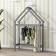 preview thumbnail 30 of 47, House Bed Frame Twin Size, Metal Platform Bed Floor Bed for Kids