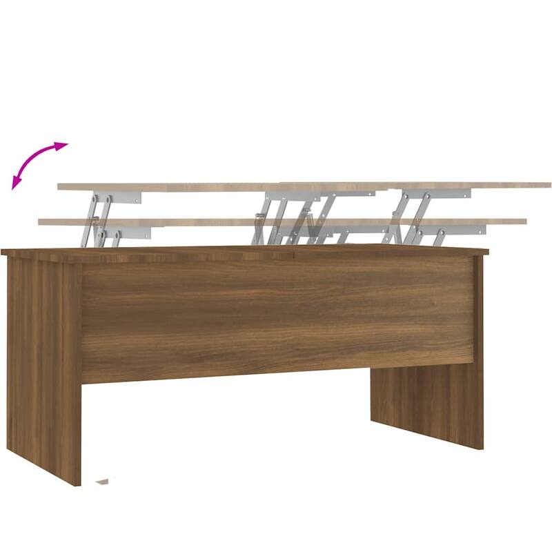 vidaXL Coffee Table Lift Top End Table Accent Side Sofa Table Engineered Wood - 40.2" x 19.9" x 18.3"