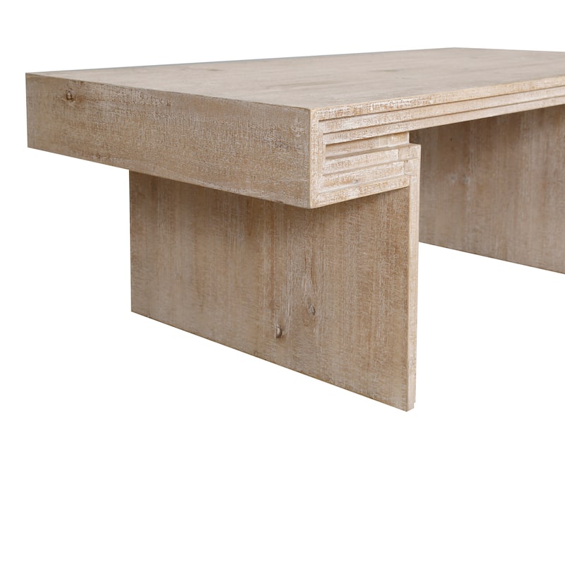 Roomfitters Industrial Coffee Table, Rustic Wood Center Table with 2 Tier Storage for Living Room