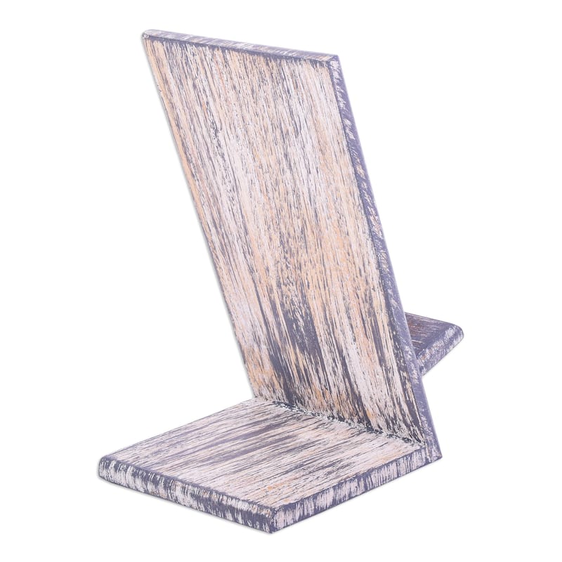 Novica Handmade Crazy Kaleidoscope Wood Phone Stand