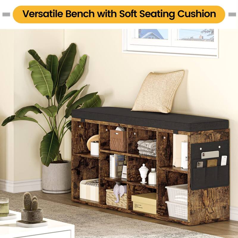 Shoe Storage Bench with Cushion