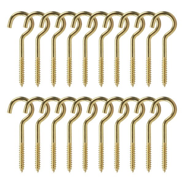 20pcs Cup Ceiling Hooks Metal Screws in Hanger for Home Office