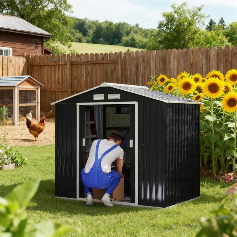 Outdoor Garden Storage Cabinet Steel Shed