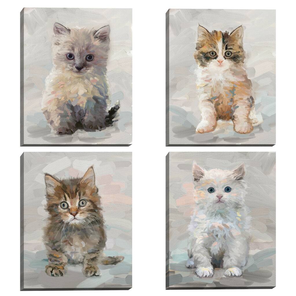 Pretty Kitty I - IV by Studio Arts Canvas Art Prints