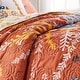 preview thumbnail 5 of 10, Barefoot Bungalow Topanga Orange Bohemian Floral Quilted Bedspread Set